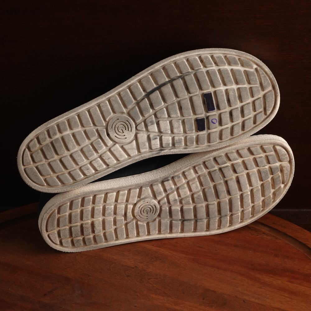Groundies Sneakers Mens SZ 10 Navy Blue Leather Barefoot Minimalist Urban Shoes - Picture 9 of 14